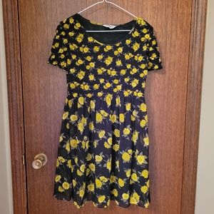 Sunflower print dress